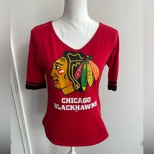 Pro Edge Red Chicago Blackhawks  Kane #88 V-Neck Tee Junior Size Lg 11/13